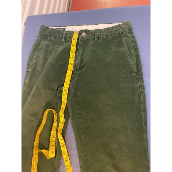 Polo Ralph Lauren Blue Label Slim Fit Chino Pants Size 30/32 Green Pre-owned - Picture 7 of 12